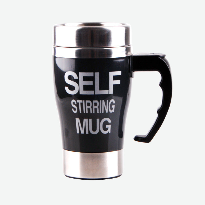 Automatic stirring coffee cup Black