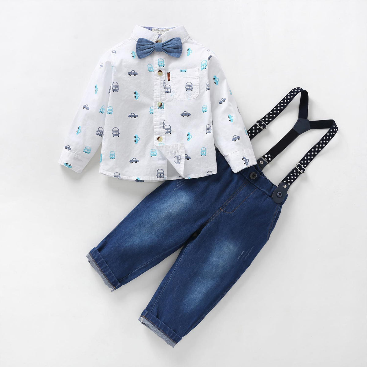 Three-piece suit of gentleman dress suspenders A color