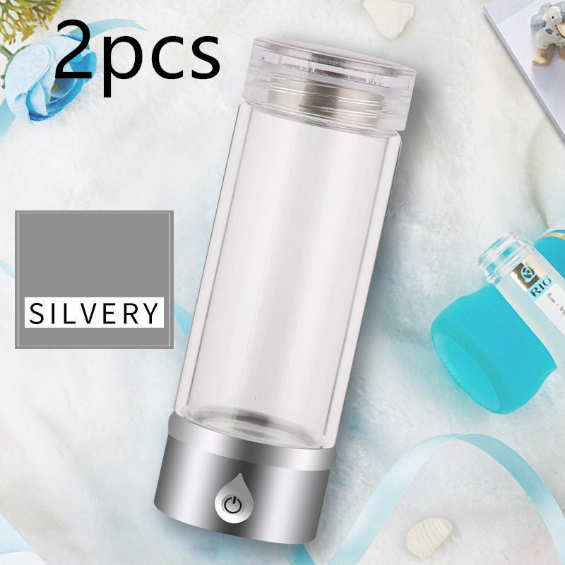 Hydrogen Water Ionizer Bottle Silver2pcs