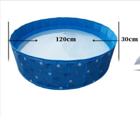 PVC folding pet bathtub Dog pattern 120X30cm