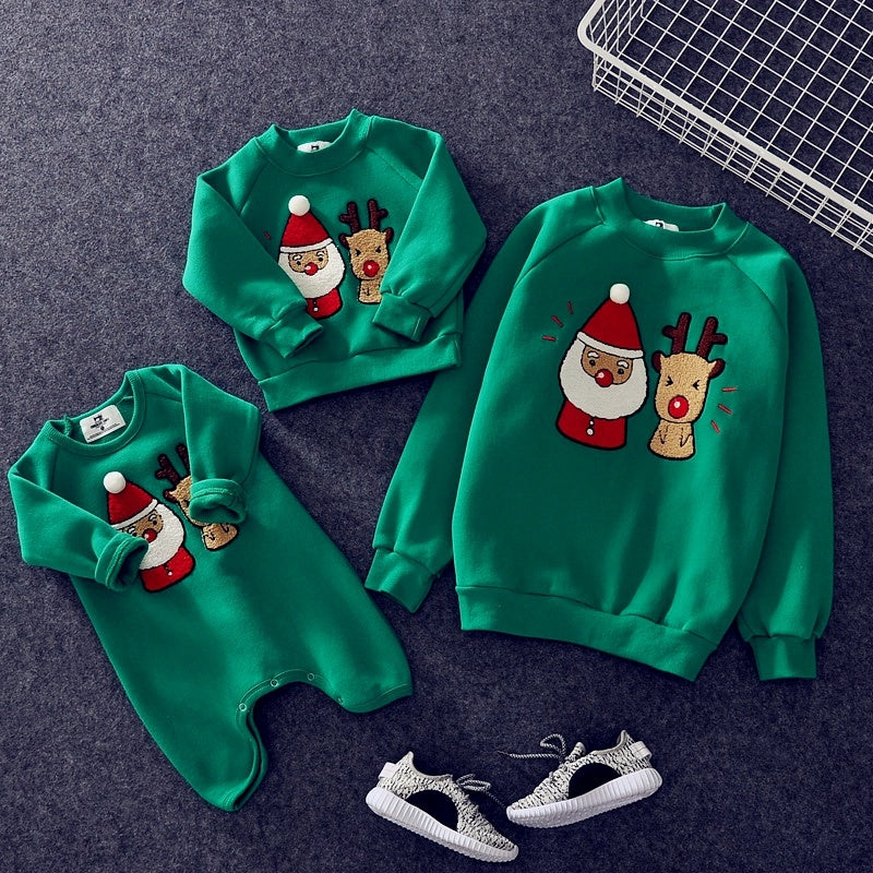 Christmas class clothes Santa green