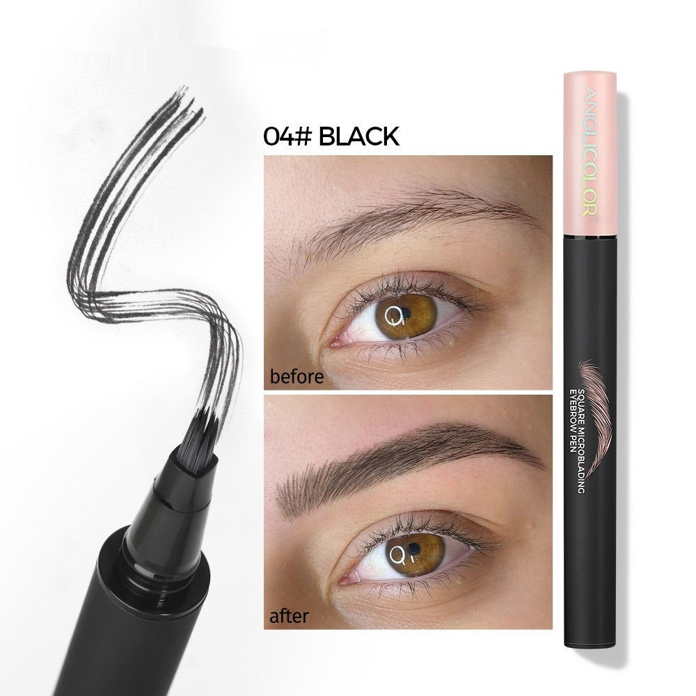 Multi-fork Liquid Eyebrow Pencil Wild Eyebrow Waterproof And Sweat-proof 04 BLACK