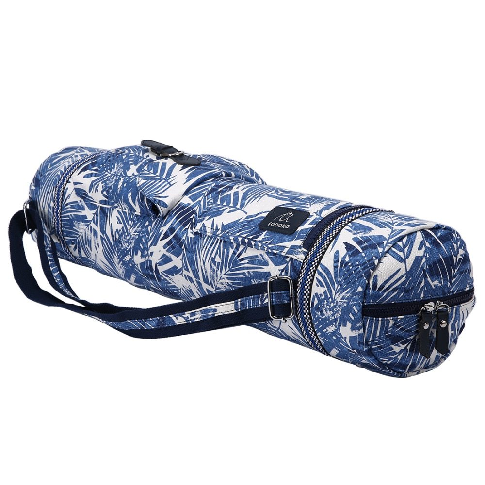 Yoga Mat Bag Waterproof Adjustable Drum Bag Sports Blue