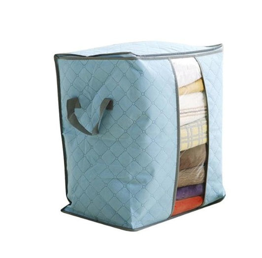 Bamboo Charcoal Clothes Storage Bag Blue