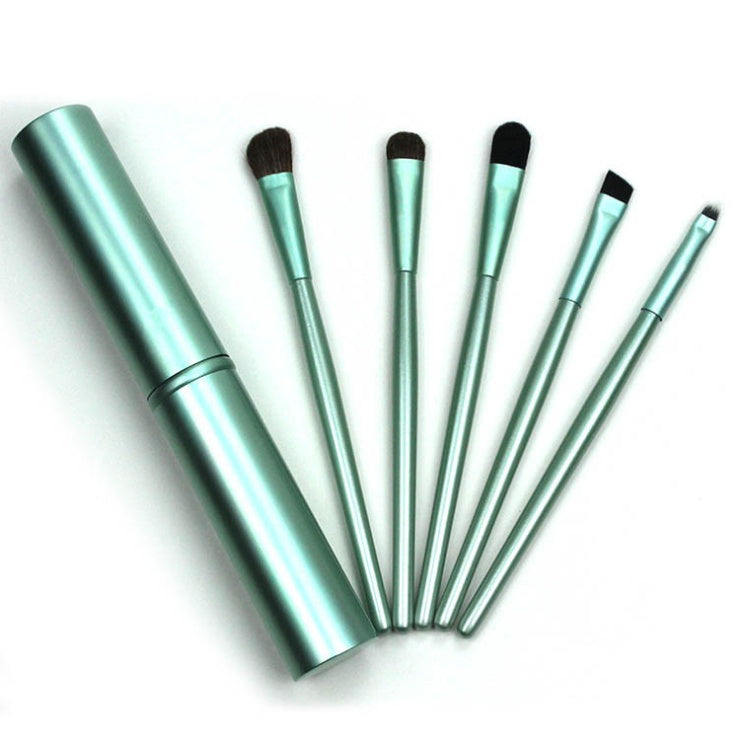5pcs Travel Portable Mini Eye Makeup Brushes Green