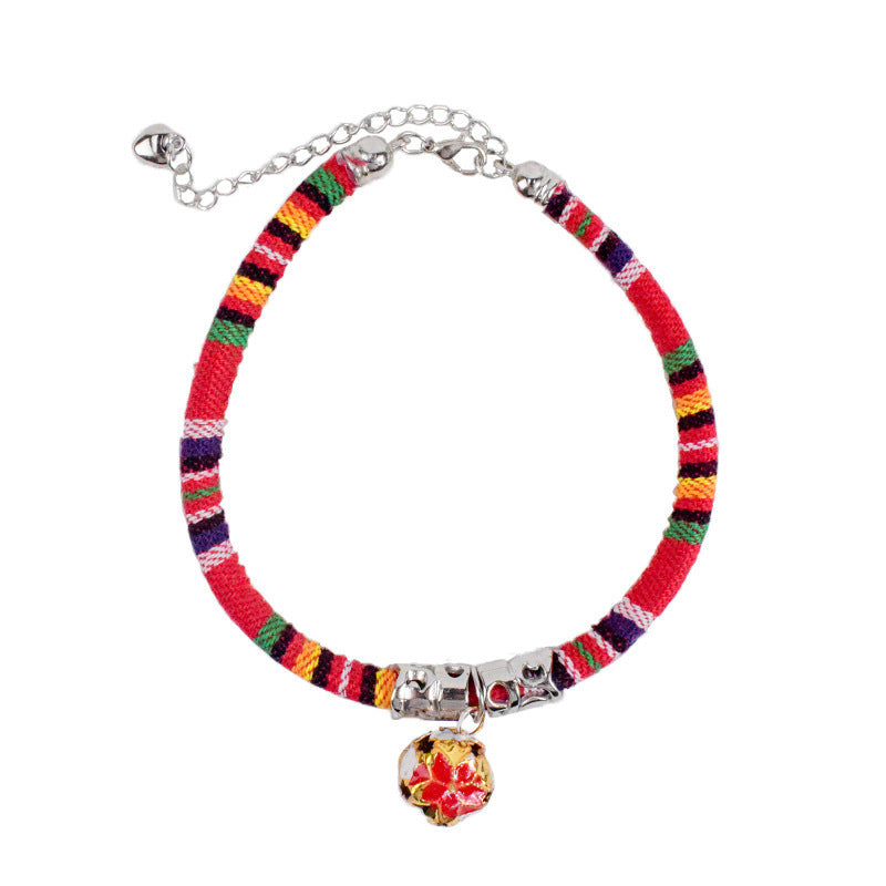 ethnic style Bell collar Red