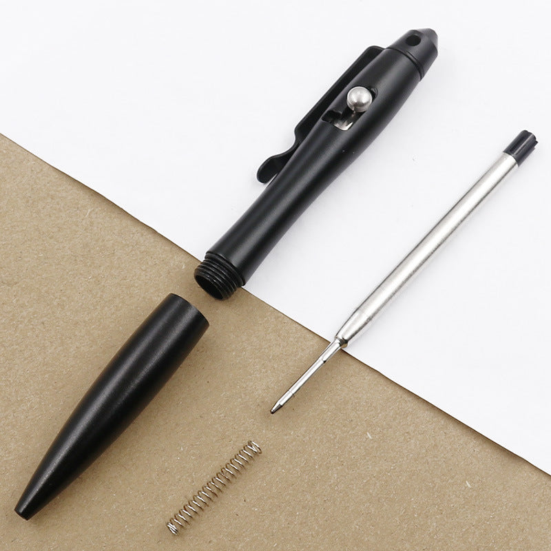 Outdoor Self-Defense Writing Tungsten Steel Head Broken Window Pen Black