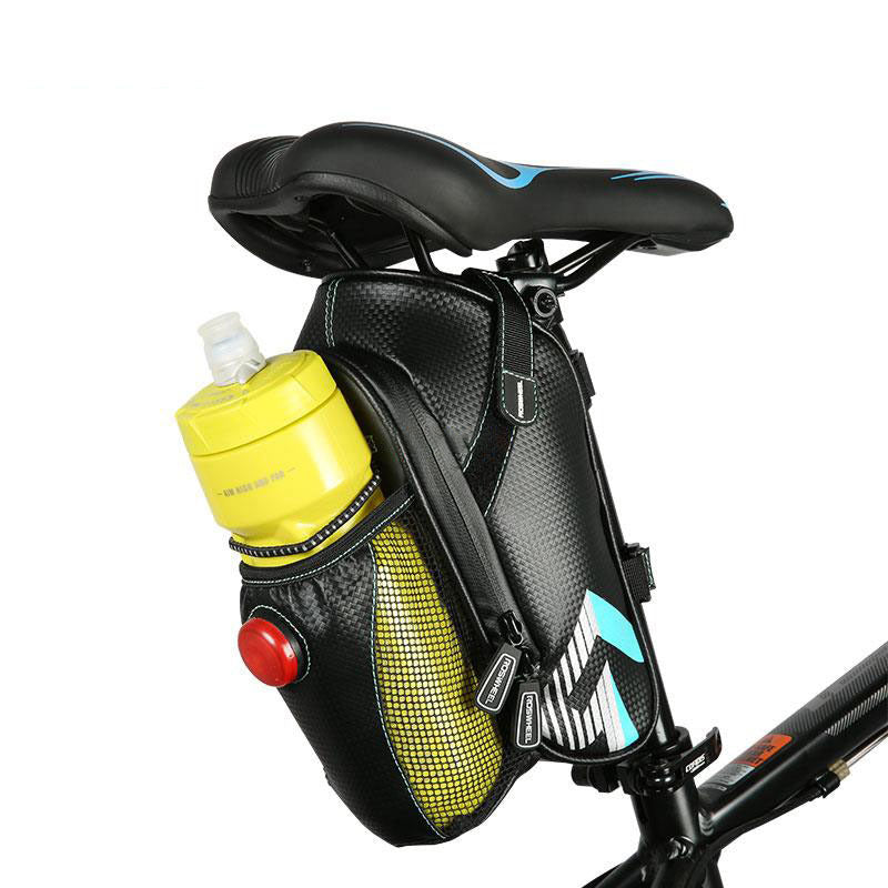 Bicycle saddle storage bag