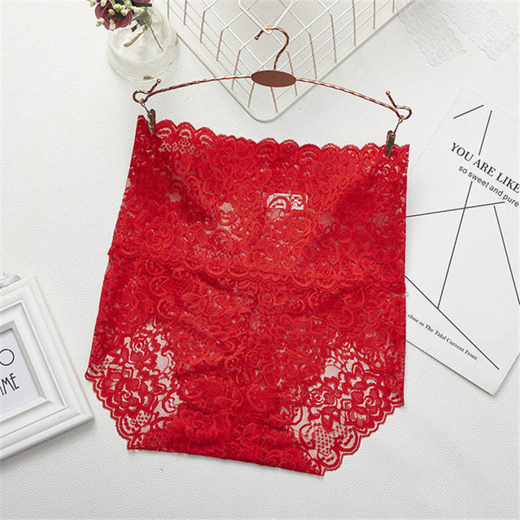 Women Sexy Lace Underwear Red