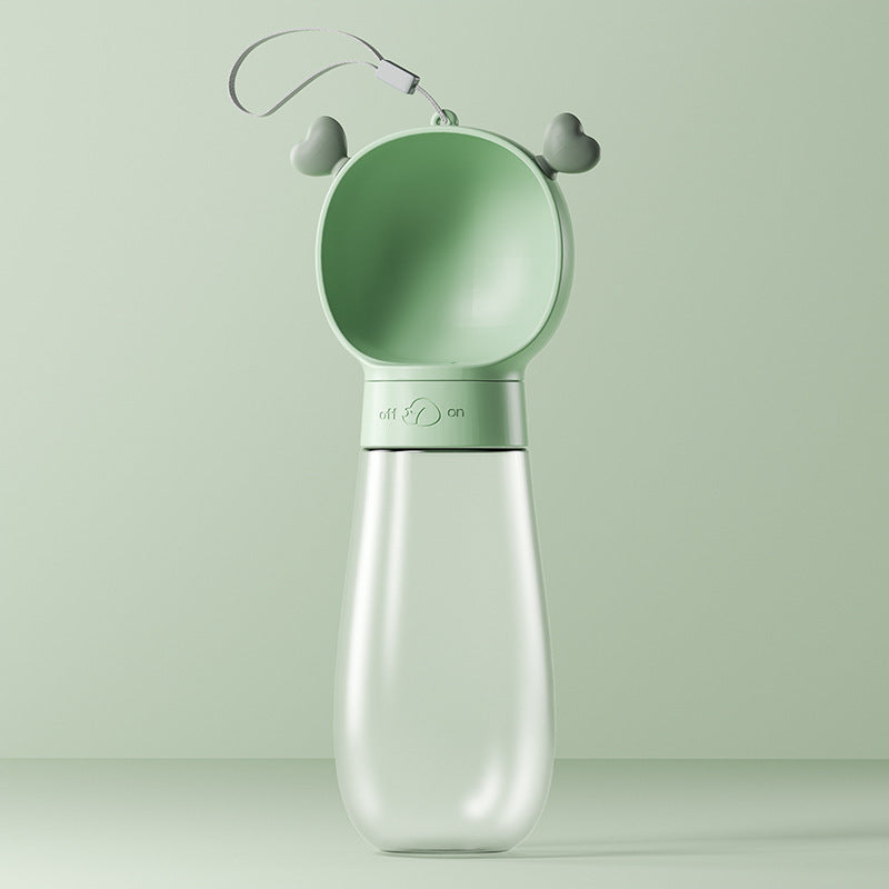 New Go Out Water Cup Portable Walking Dog Drinking Water Pet Supplies Cute grass green Large
