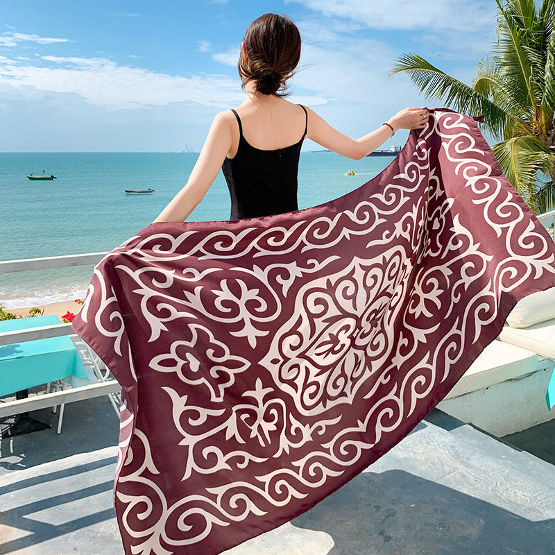 Sun-proof All-matching Shawl Beach Travel Dual-use Outdoor Beach Towel Picture 12 180X90cm