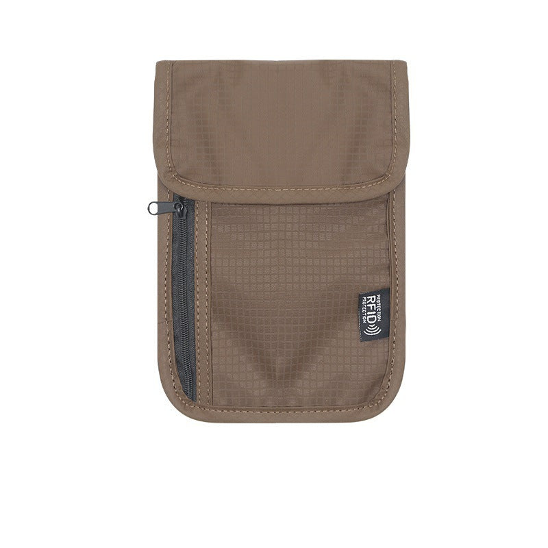 Multiple Card Slots With Anti-degaussing Radiation-proof Bank Anti-theft Card Storage Bag Brown