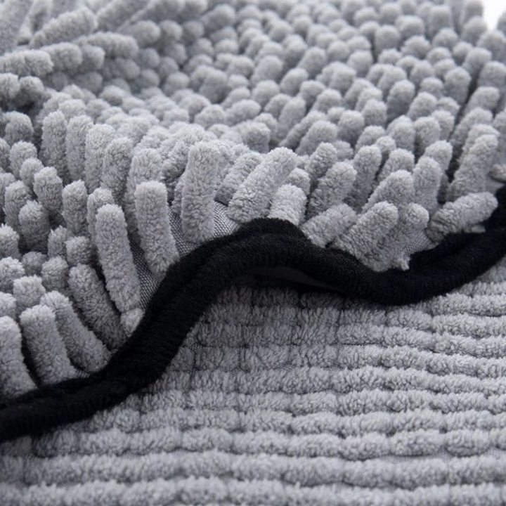 Dog Bath Robe Towel Quick Dry Pet Soft Towel Fiber Absorbent Cat Bath Towel Convenient Pet Cleaning Washcloth Thicken Durable