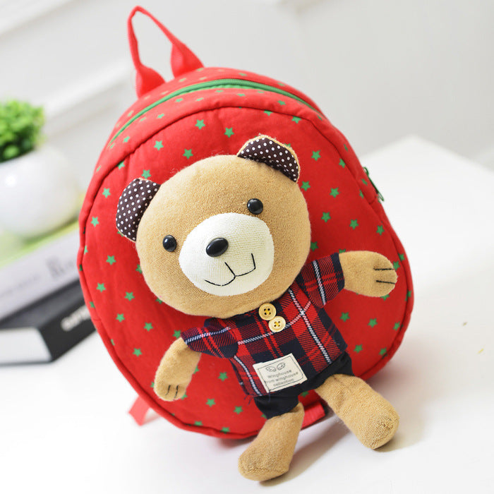 Cute Baby Backpack Anti-lost Bear Cartoon Red bear