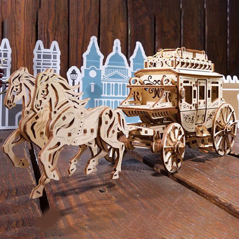 Hand assembled toys Stagecoach