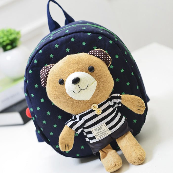 Cute Baby Backpack Anti-lost Bear Cartoon Black striped bear