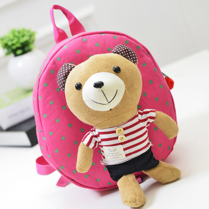 Cute Baby Backpack Anti-lost Bear Cartoon Pink bear
