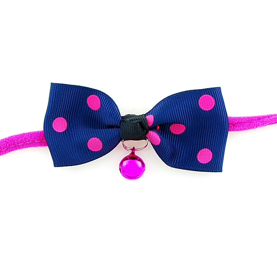 Pet accessories pet bow Blue dot