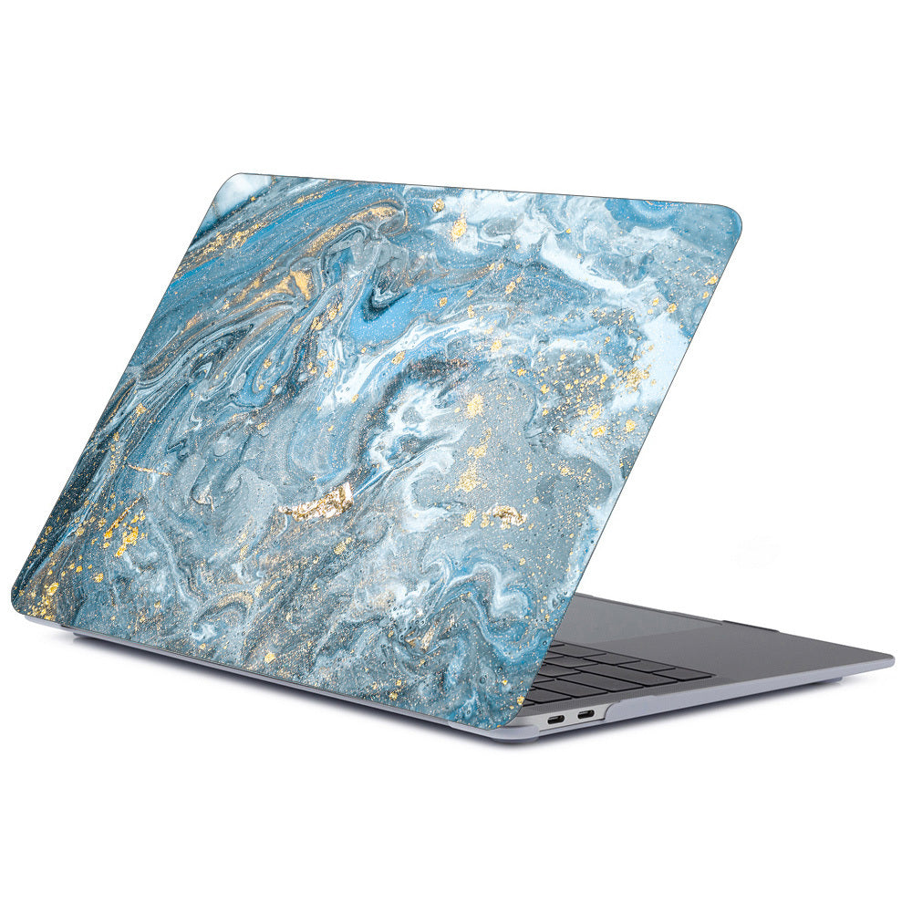 Notebook Marbled Frosted Protective Case Blue grey.