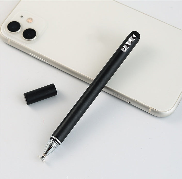 Handwriting Touch Screen Disc Pen With Aluminum Handle Black