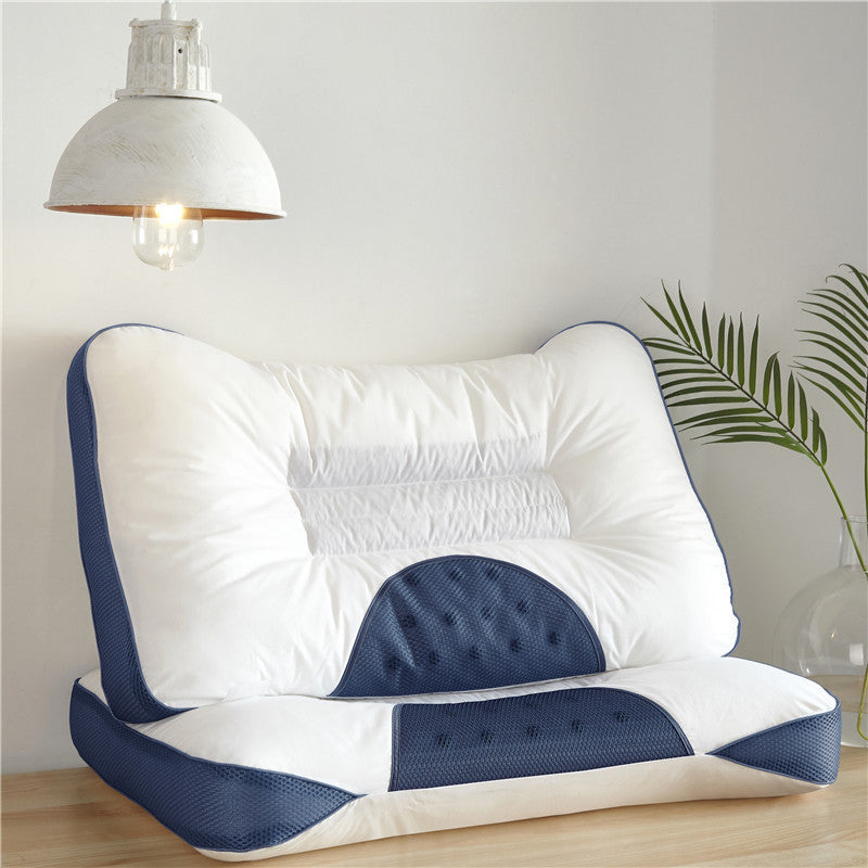 Health Care Pillow Neck Pillow Five-Star Hotel Pillow Dark blue 48x74cm