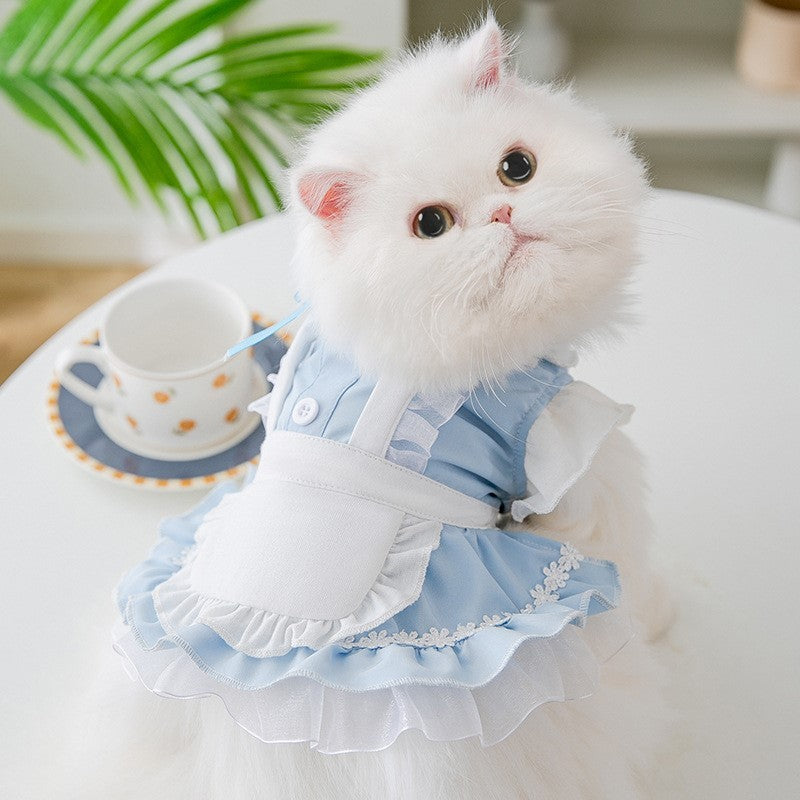 Thin Cat Princess Dress Two Feet Dog Pet