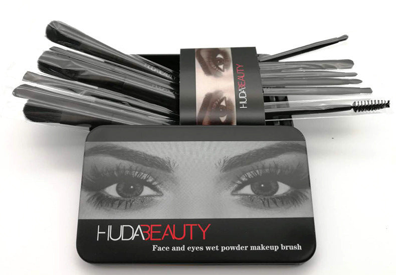 12 makeup brush sets iron box makeup tools makeup tools HUDA