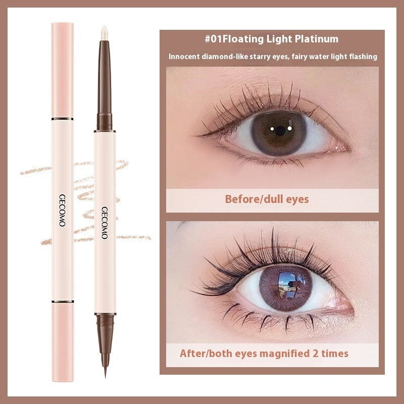 Stereoscopic Star Eyes Double Headed Silkworm Pen 01 Floating Platinum