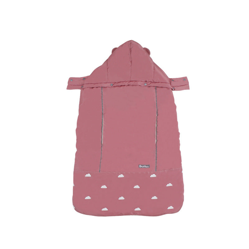 Warm Baby Carrier Cloak Cover Windproof Quilt Stroller Accessories Wine Red