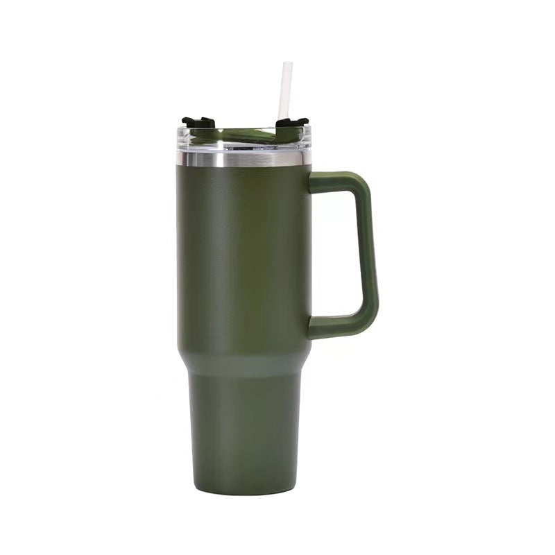 Stainless Steel Insulated Cup 40oz Straw Bingba Olive green 40oz