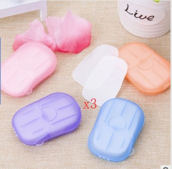 New Convenient Boxed Disposable Mini Soap Tablets For Travel Use 15 units random color