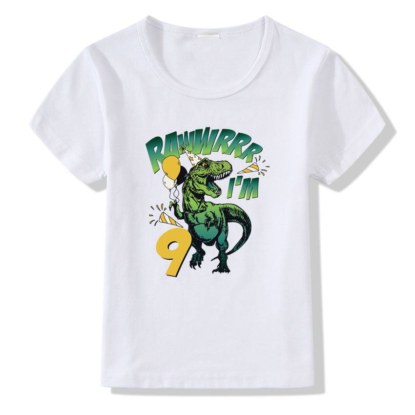 Children's T-shirt Numbers 1-9 Birthday T-shirt 9style