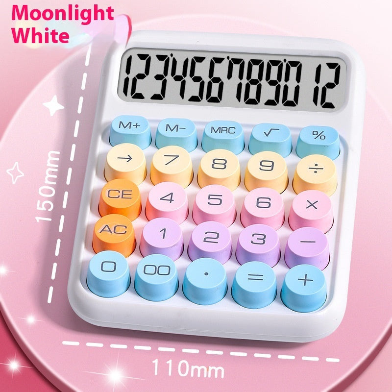 Multifunctional Calculator College Student Children Student Only Moonlight White