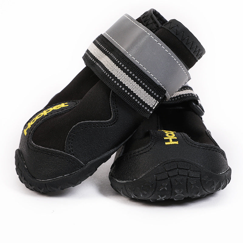Reflective waterproof shoes for dogs Black