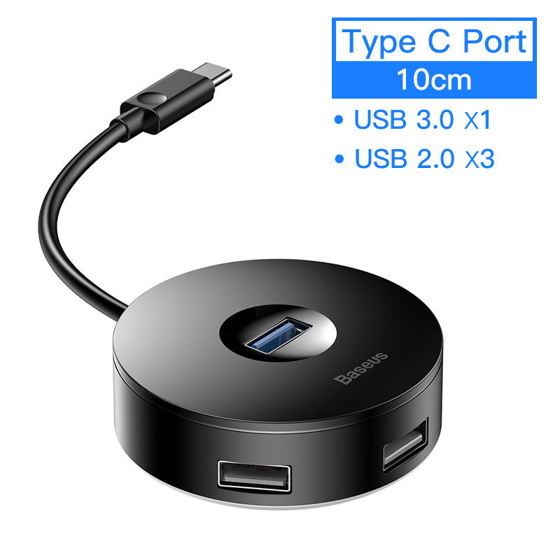 hub notebook usb adapter hub round box 0.1M Black USB C