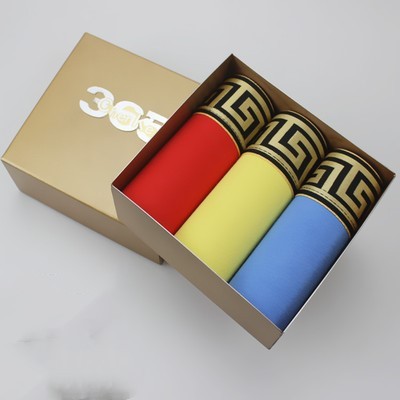 Mens 3Pcs sexy Underwear Boxers Men Shorts Boxer Red yellow blue