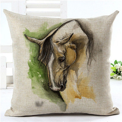 Horse pattern pillow pillowcase 3 style 45×45cm