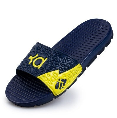 Men CasualToe Sandals Deep blue yellow