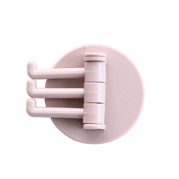 ABS Creative Hook Kitchen Wall Hanging Nail-Free Door Hooks Hooks for Bathroom Kitchen Storage Racks Pink