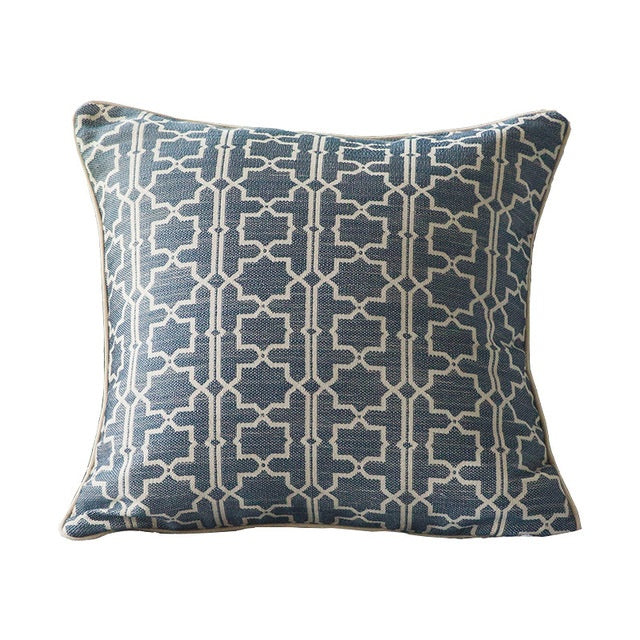 American living room throw pillow Deep blue 50x50cm