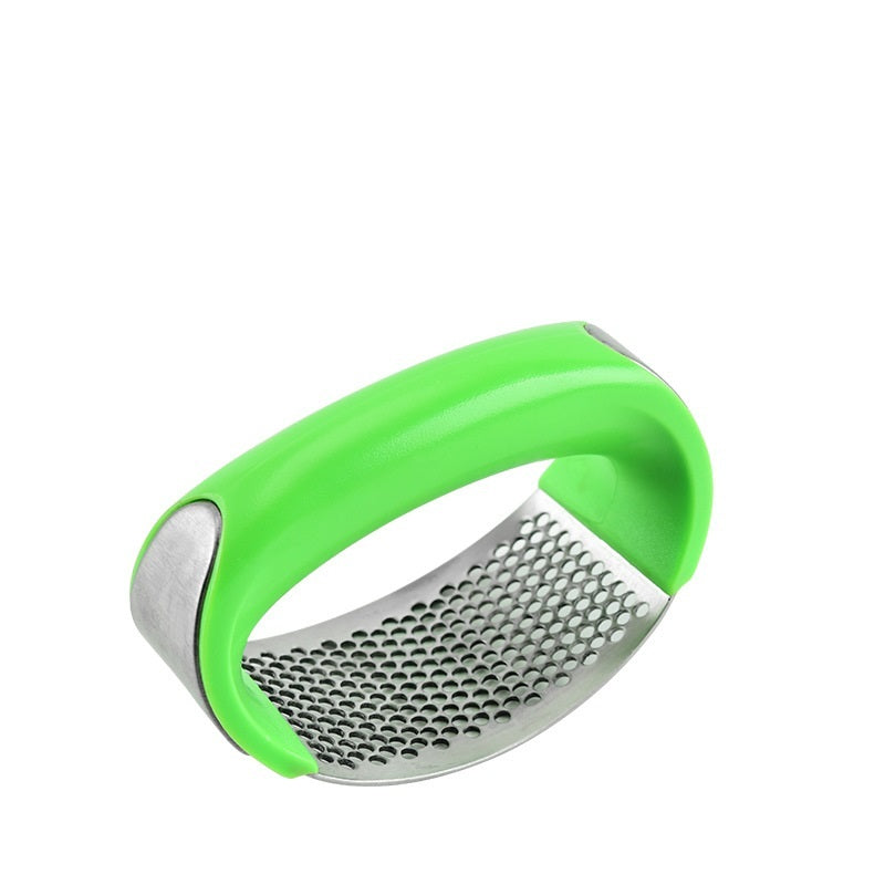 Stainless Steel Garlic Masher Garlic Press Household Manual Curve Fruit Vegetable Tools Kitchen Gadgets Green