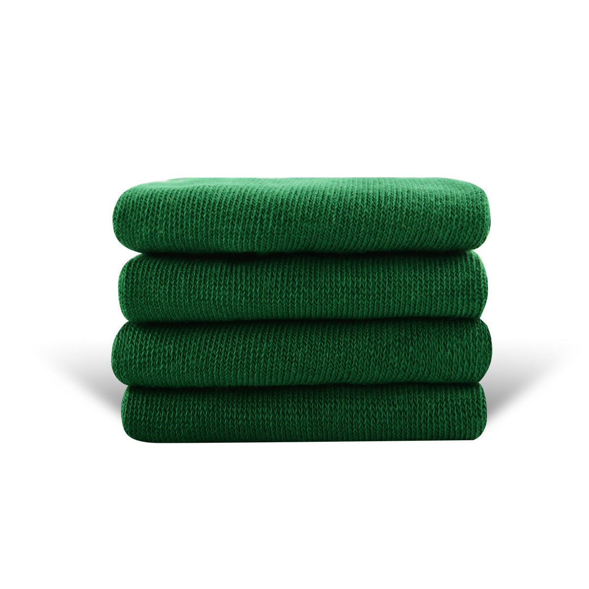 Solid Color High-elastic Mid-calf Boneless Macaron Colored Cotton Socks British Green