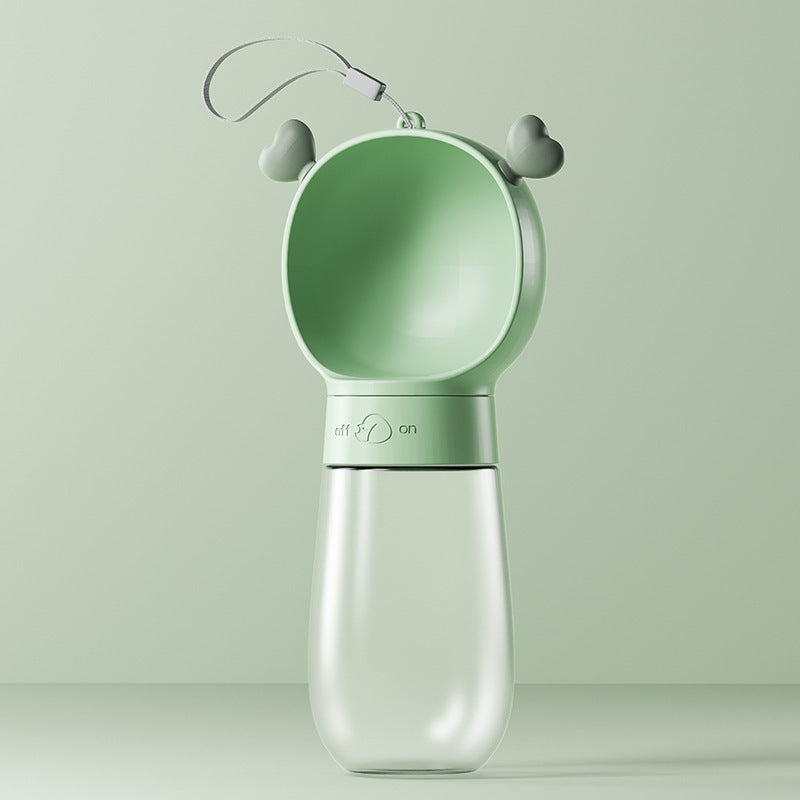 New Go Out Water Cup Portable Walking Dog Drinking Water Pet Supplies Cute grass green Small