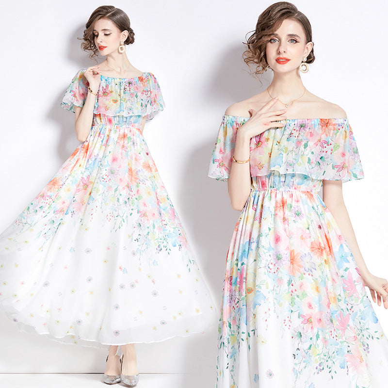 Split Chiffon Dress Women