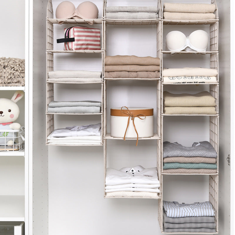 Foldable Space-saving Combination Hanging Clothes Storage Rack