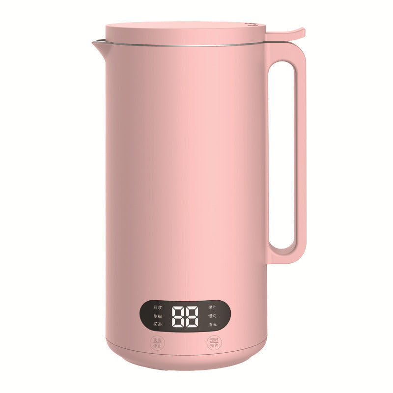 Mini Wall Breaker Household Soymilk Machine Filter Free Small Heating Bass Pink 6key multifunctional