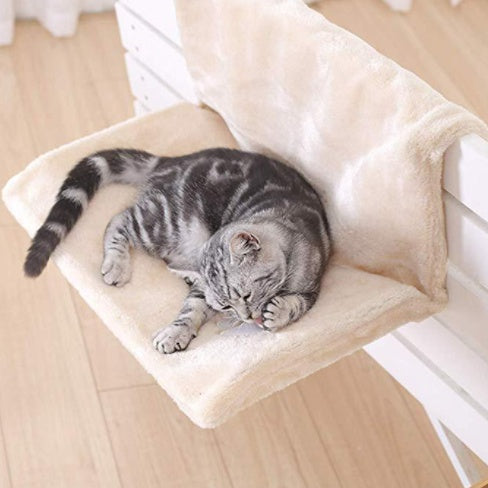 Iron Frame Cat Bed Cat Hammock Radiator Bed Beige