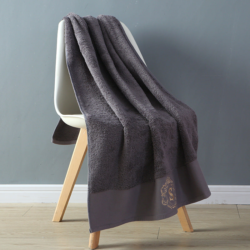 Five-star Hotel Bath Towels Are Soft And Absorbent Dark grey 80x160cm