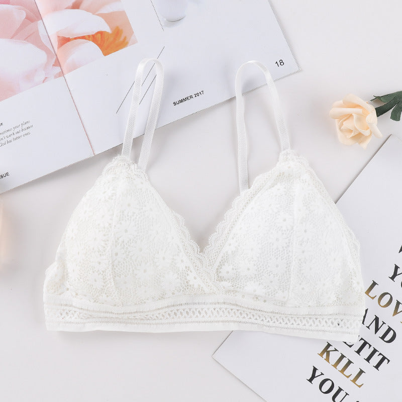 Cross Suspenders Sexy Gathered Bottoming Underwear Women White B