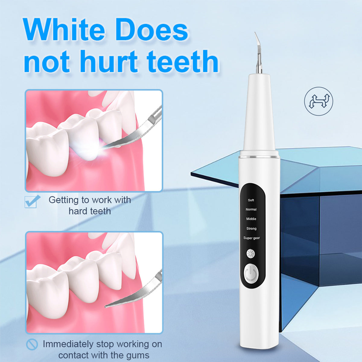 Electric Tooth Cleaner For Pets Removes Stains And Stones From Teeth With 2 Cleaning Heads USB Charger Care Kit To Protect Teeth And Gums